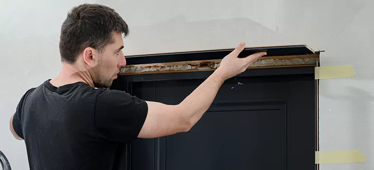 Wood Door Hole Repair in Wright, FL